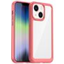 Mobigear Crystal Coque iPhone 14 Plus Coque arrière Rigide - Transparent / Rouge