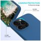 Mobigear Rubber Touch Coque iPhone 16 Pro Max Coque arrière en Silicone - Bleu