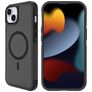 Mobigear Traveller Coque iPhone 15 MagSafe Coque arrière Rigide Anti-Chocs - Noir