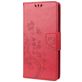 Mobigear Flowers Housse iPhone 14 Pro Etui Porte-Monnaie - Rouge
