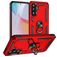 Mobigear Armor ring Coque Samsung Galaxy A36 Coque arrière Rigide Anti-Chocs avec Anneau-Support - Rouge