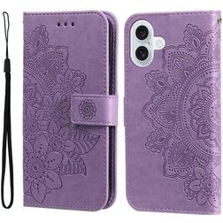 Mobigear Flowers Housse iPhone 17 Etui Porte-Monnaie - Violet