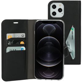 Mobiparts Classic Wallet Housse iPhone 12 Pro Max Etui Porte-Monnaie - Noir