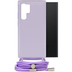 Mobilize Lanyard Gelly Samsung Galaxy S23 Ultra Coque avec cordon en TPU Souple - Pastel Purple