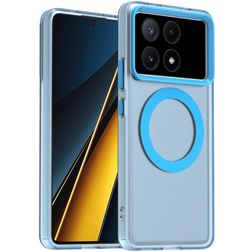 Mobigear Shockproof POCO X6 Pro MagSafe Plastique rigide Coque arrière - Bleu