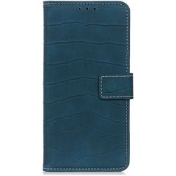 Mobigear Croco Housse Samsung Galaxy A21 Etui Porte-Monnaie - Vert