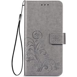 Mobigear Clover Housse OPPO Reno 4 Etui Porte-Monnaie - Gris