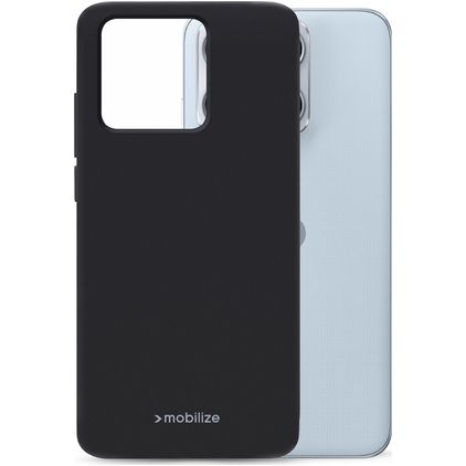 Mobilize Rubber Gelly Coque Motorola Edge 70 Max Coque arrière en TPU Souple - Noir