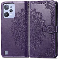 Mobigear Mandala Housse Realme C31 Etui Porte-Monnaie - Violet