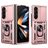 Mobigear Armor Ring Cam Slide Coque Samsung Galaxy Z Fold 8 Ultra Coque arrière Rigide Anti-Chocs avec Anneau-Support et Protecteur Lentilles - Rose doré