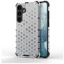 Mobigear Honeycomb Coque Samsung Galaxy S24 Coque arrière Rigide Anti-Chocs - Blanc