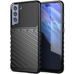 Mobigear Groove Coque Samsung Galaxy S21 FE Coque arrière en TPU Souple - Noir