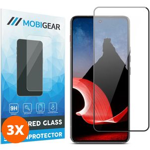 Mobigear Premium Motorola ThinkPhone Verre trempé Protection d'écran - Compatible Coque - Noir (Lot de 3)