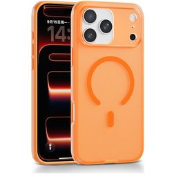 Mobigear Shockproof Grip Coque iPhone 17 Pro Max MagSafe Coque arrière Rigide - Orange