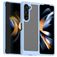 Mobigear Crystal Coque Samsung Galaxy Z Fold 5 Coque arrière Rigide - Transparent / Bleu