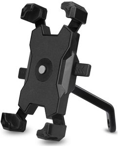Mobigear PushHold Support Moto Rétroviseur Pince Universel - Noir