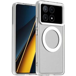 Mobigear Shockproof Coque POCO X6 Pro MagSafe Coque arrière Rigide - Blanc