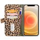 Mobilize Magnet Zipper Housse iPhone 12 Etui avec Coque Détachable Porte-Monnaie - Leopard