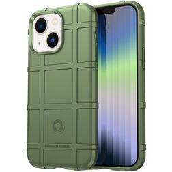 Mobigear Rugged Shield Coque iPhone 14 Coque arrière en TPU Souple Anti-Chocs - Vert