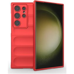 Mobigear Bumpy Coque Samsung Galaxy S24 Ultra Coque arrière en TPU Souple - Rouge