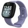 Mobigear Sport Dual Bracelet Silicone Fitbit Versa 3 Fermeture à clou et passant - Violet