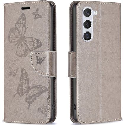 Mobigear Butterfly Samsung Galaxy S23 Étui Portefeuille - Gris