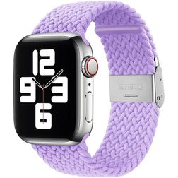 Mobigear Braided Bracelet Nylon Apple Watch Fermeture à pince - 49/46/45/44 mm - Violet