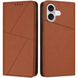 Mobigear Frosted Flip Housse iPhone 17 Etui Porte-Monnaie - Marron