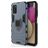 Mobigear Armor Ring Samsung Galaxy A03s Plastique rigide Coque arrière Antichoc avec bague de maintien - Bleu