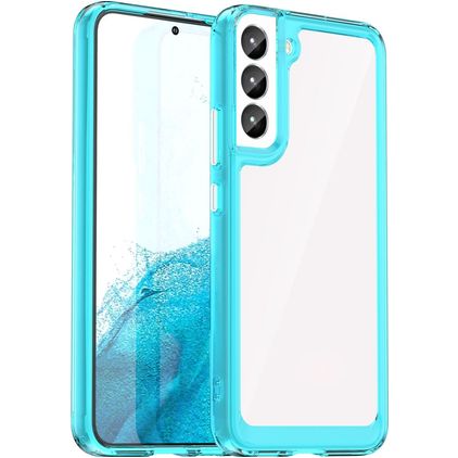 Mobigear Crystal Coque Samsung Galaxy S23 Plus Coque arrière Rigide - Transparent / Turquoise