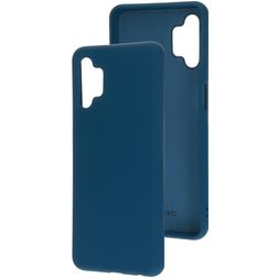 Mobiparts Coque Samsung Galaxy A32 5G Coque arrière en Silicone - Blueberry Blue