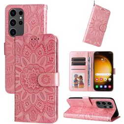 Mobigear Sunflower Housse Samsung Galaxy S24 Ultra Etui Porte-Monnaie - Rose doré