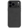 Decoded Coque iPhone 17 Pro Coque arrière en Cuir Véritable Anti-Chocs - Noir