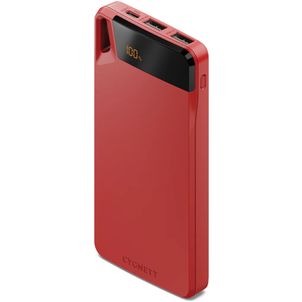 Cygnett Boost 4 - Batterie externe Triple USB / USB-C 10.000 mAh 15W - Rouge