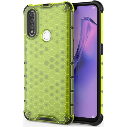 Mobigear Honeycomb Coque OPPO A31 Coque arrière Rigide Anti-Chocs - Vert