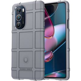 Mobigear Rugged Shield Coque Motorola Edge 30 Pro Coque arrière en TPU Souple Anti-Chocs - Gris