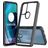 Mobigear Crystal Motorola Moto G71 5G Plastique rigide Coque arrière - Transparent / Noir