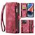 Caseme 008 Housse iPhone 14 Etui avec Coque Détachable Porte-Monnaie - Rouge
