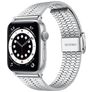 Mobigear Kopenhagen Bracelet Acier Apple Watch Fermeture à pince - 42/41/40/38 mm - Argent