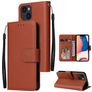 Mobigear Wallet Housse iPhone 14 Etui Porte-Monnaie - Marron