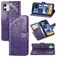 Mobigear Butterfly Housse iPhone 12 Etui Porte-Monnaie - Violet