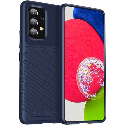 Mobigear Groove Coque Samsung Galaxy A53 Coque arrière en TPU Souple - Bleu