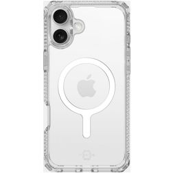 ITSKINS Level 2 HybridMagClear R Coque Transparente iPhone 16 MagSafe Coque arrière Rigide Anti-Chocs - Transparent