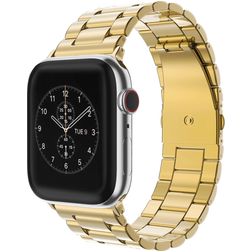 Mobigear Antwerp Bracelet Acier pour Apple Watch Fermeture boucle déployante - 42/41/40/38 mm - Or
