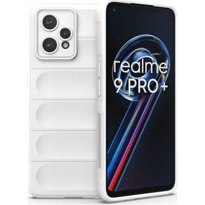 Mobigear Bumpy Coque Realme 9 Pro Plus Coque arrière en TPU Souple - Blanc