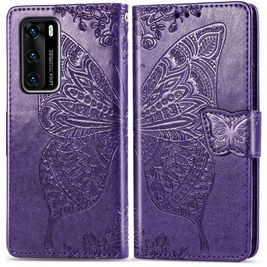 Mobigear Butterfly Housse Huawei P40 Etui Porte-Monnaie - Violet