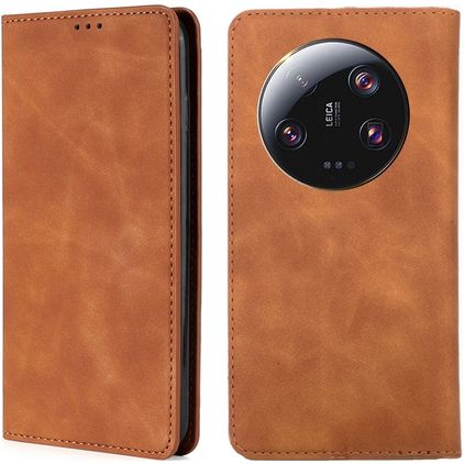 Mobigear Retro Slim Housse Xiaomi 13 Ultra Etui Porte-Monnaie - Marron