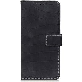 Mobigear Croco Housse OPPO Reno 4 Pro 5G Etui Porte-Monnaie - Noir