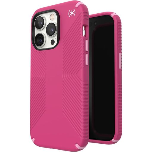 Speck Presidio2 Grip Coque iPhone 14 Pro MagSafe Coque arrière Rigide Anti-Chocs - Digital Pink