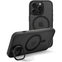 Mobilize Hybrid Pro iPhone 15 Pro MagSafe Plastique rigide Coque arrière Antichoc - Noir